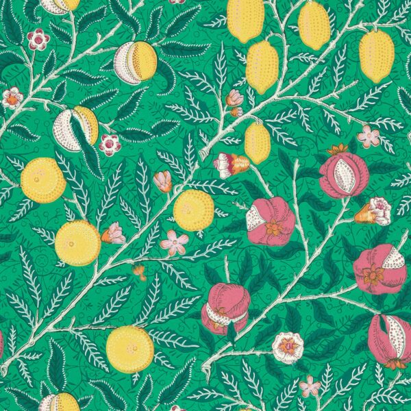 Fruit Wallpaper - Tangled Green by green botanical wallpaper from william morris & co