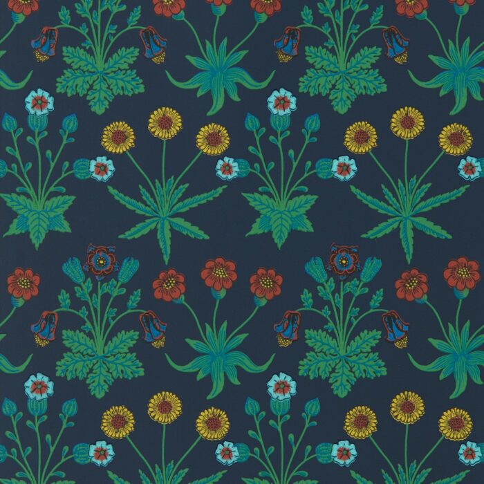 Daisy Wallpaper - Midnight swatch