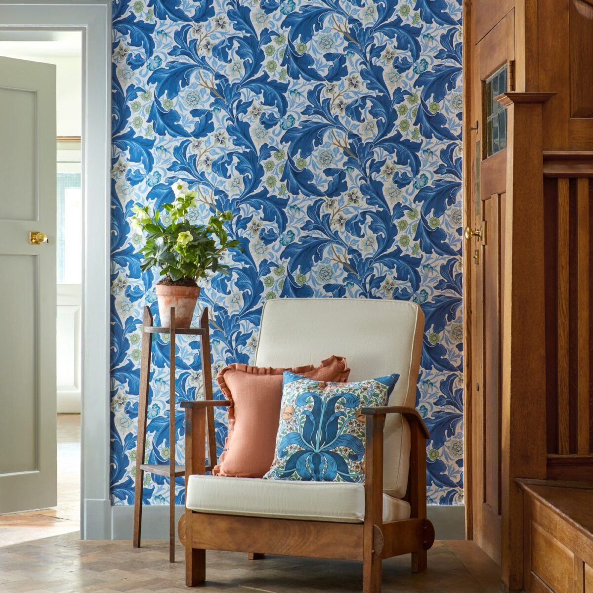 Leicester Wallpaper - Paradise Blue by Leicester Wallpaper - Paradise Blue from