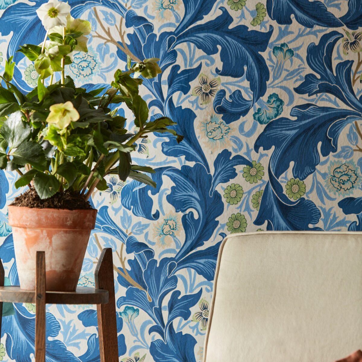 Leicester Wallpaper - Paradise Blue by Leicester Wallpaper - Paradise Blue from