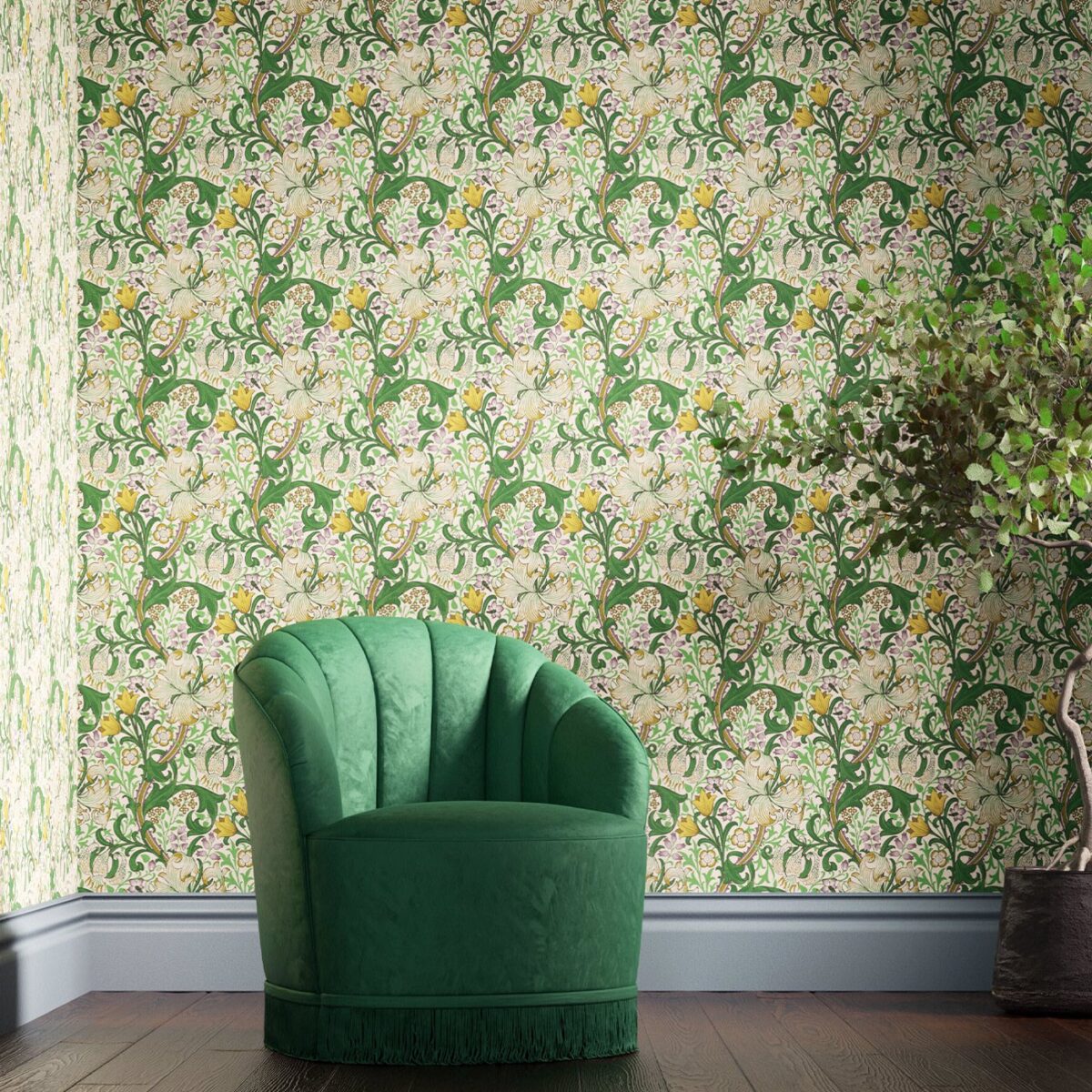 Golden Lily Wallpaper - Secret Garden from