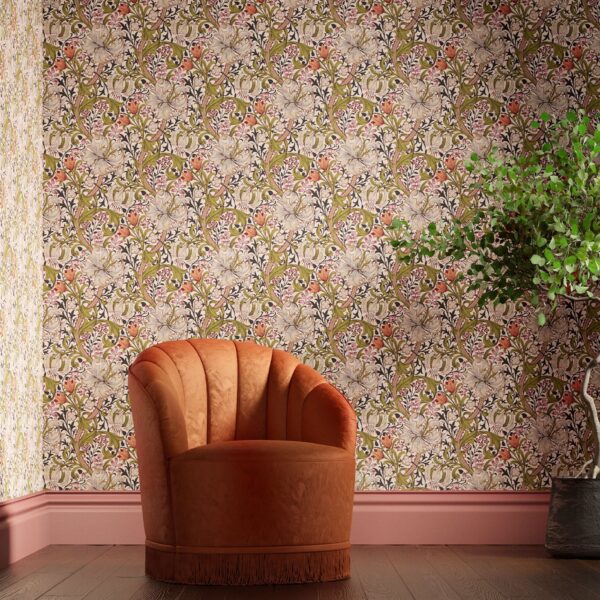 Golden Lily Wallpaper - Espresso by Golden Lily Wallpaper - Espresso from