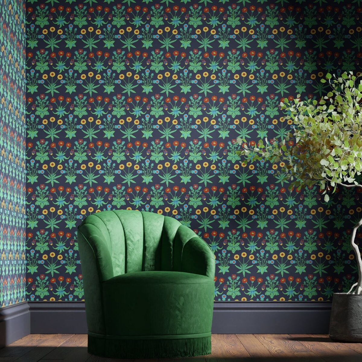 Daisy Wallpaper - Midnight by Daisy Wallpaper - Midnight from