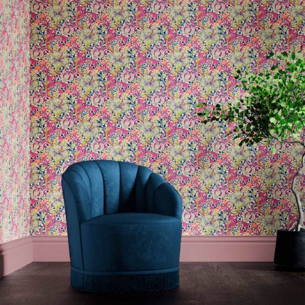 Golden Lily Wallpaper - Pink Fizz from