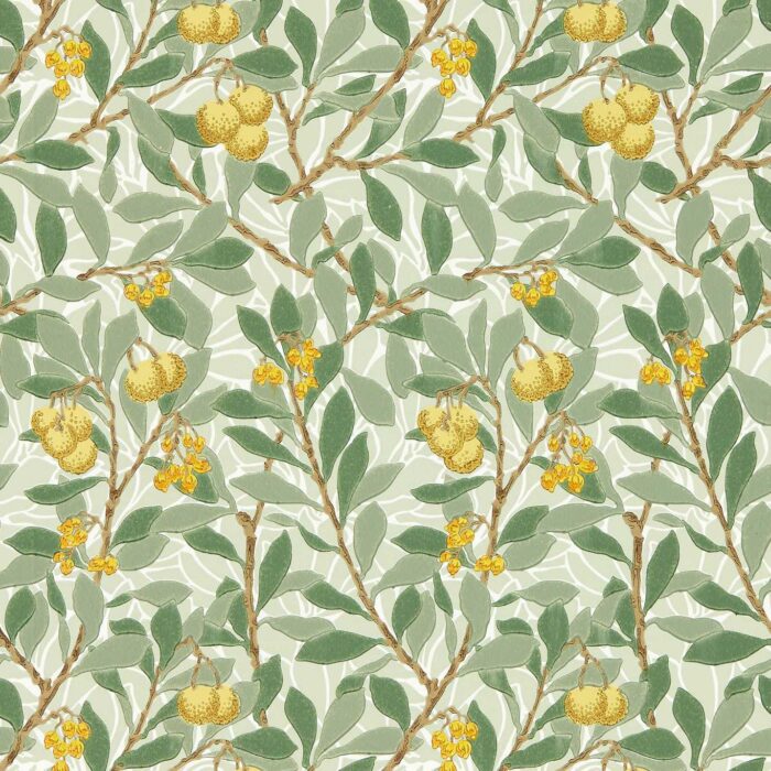 Arbutus Wallpaper - Sage / Lemon swatch