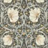 black-grey botanical wallpaper from william morris & co