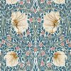 blue botanical wallpaper from william morris & co