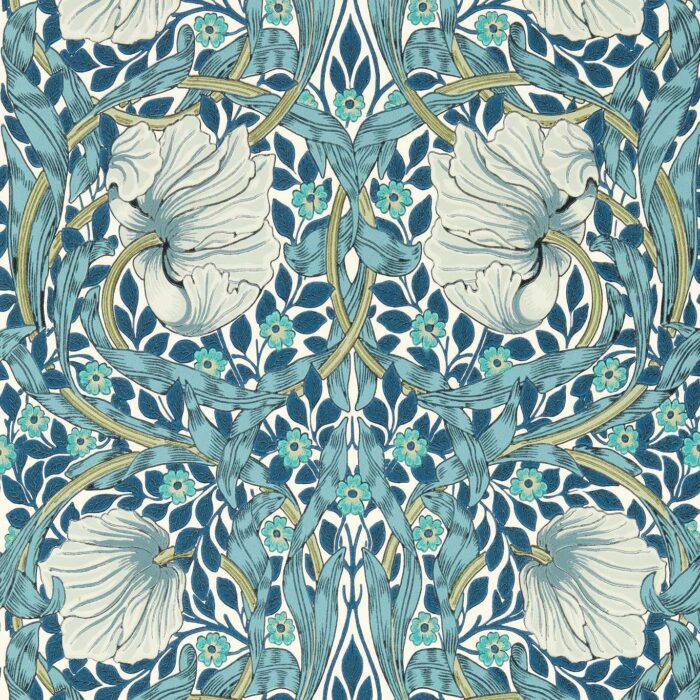 Pimpernel Wallpaper - Cobalt / Mineral swatch