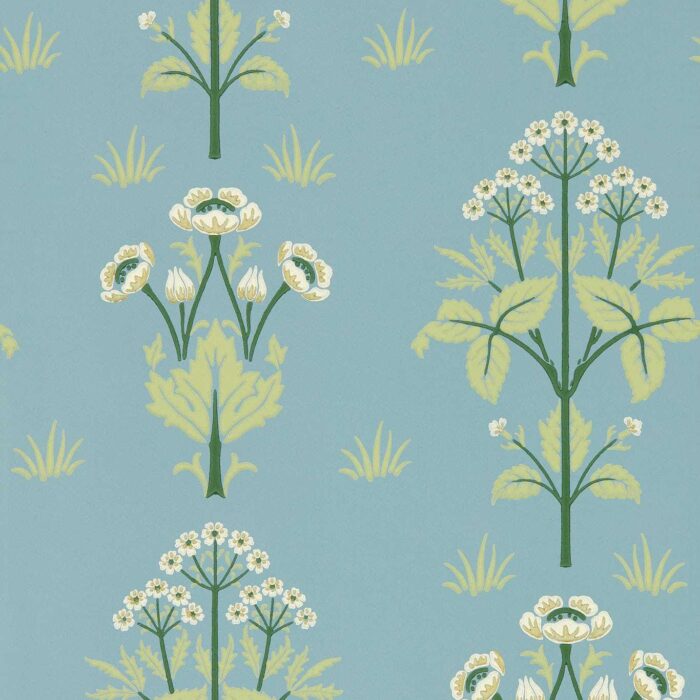 Meadow Sweet Wallpaper - Mineral Blue – Mineral Blues swatch