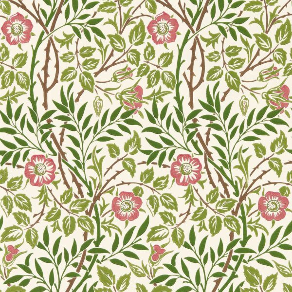 green botanical wallpaper from william morris & co