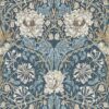 blue botanical wallpaper from william morris & co