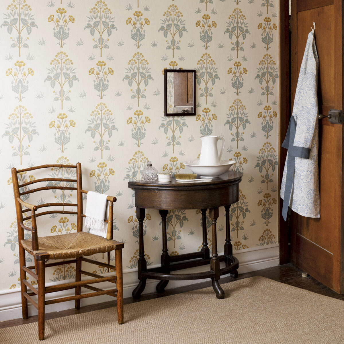 Meadow Sweet Wallpaper - Mineral Blue by Meadow Sweet Wallpaper - Mineral Blue from