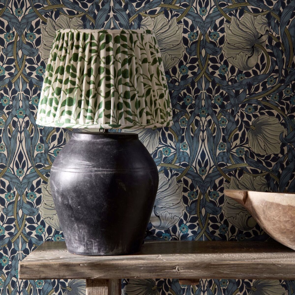 Pimpernel Wallpaper - Ink / Sage by Pimpernel Wallpaper - Ink / Sage from