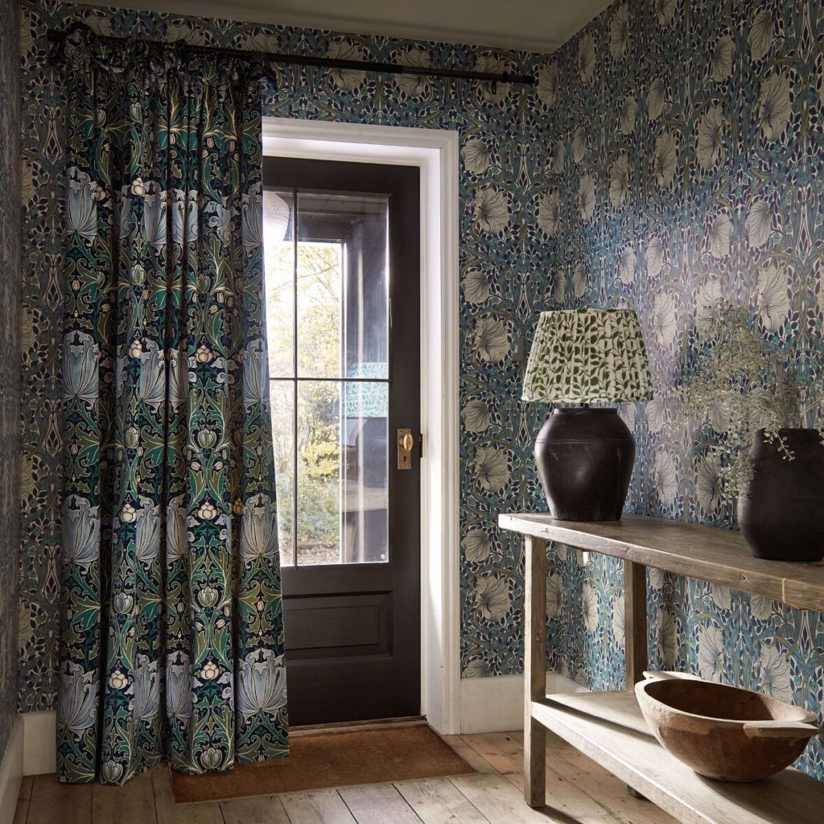 Pimpernel Wallpaper - Ink / Sage by Pimpernel Wallpaper - Ink / Sage from
