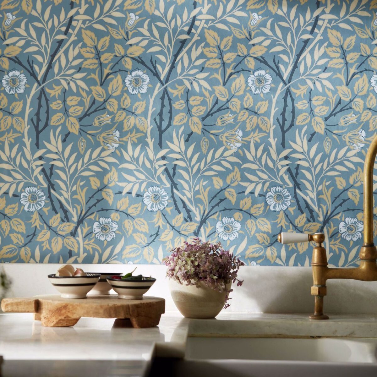 Sweet Briar Wallpaper - Boughs / Rose by Sweet Briar Wallpaper - Boughs / Rose from