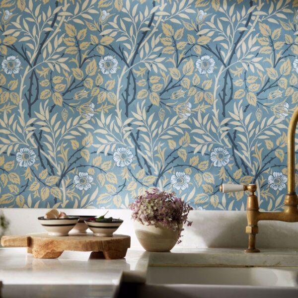 Sweet Briar Wallpaper - Boughs / Rose from