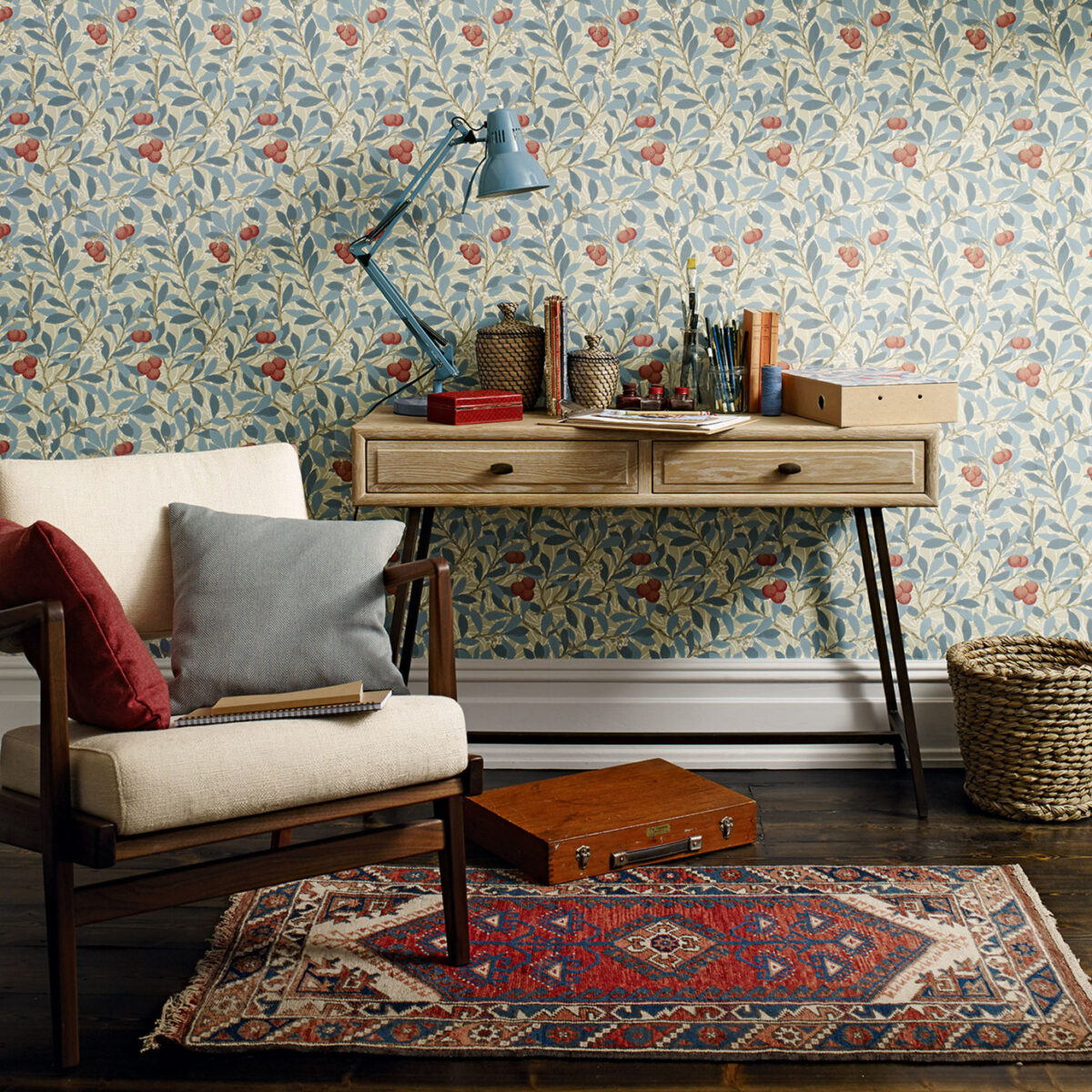 Arbutus Wallpaper - Sage / Lemon by Arbutus Wallpaper - Sage / Lemon from