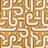 yellow geometric embroideried fabric from Zinc