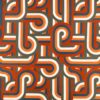 red geometric embroideried fabric from Zinc