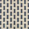 blue geometric linen fabric from Zinc