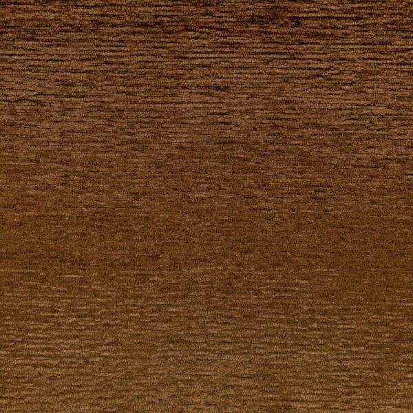 Mercer Fabric - Cognac by brown plain velvet-chenille fabric from Zinc