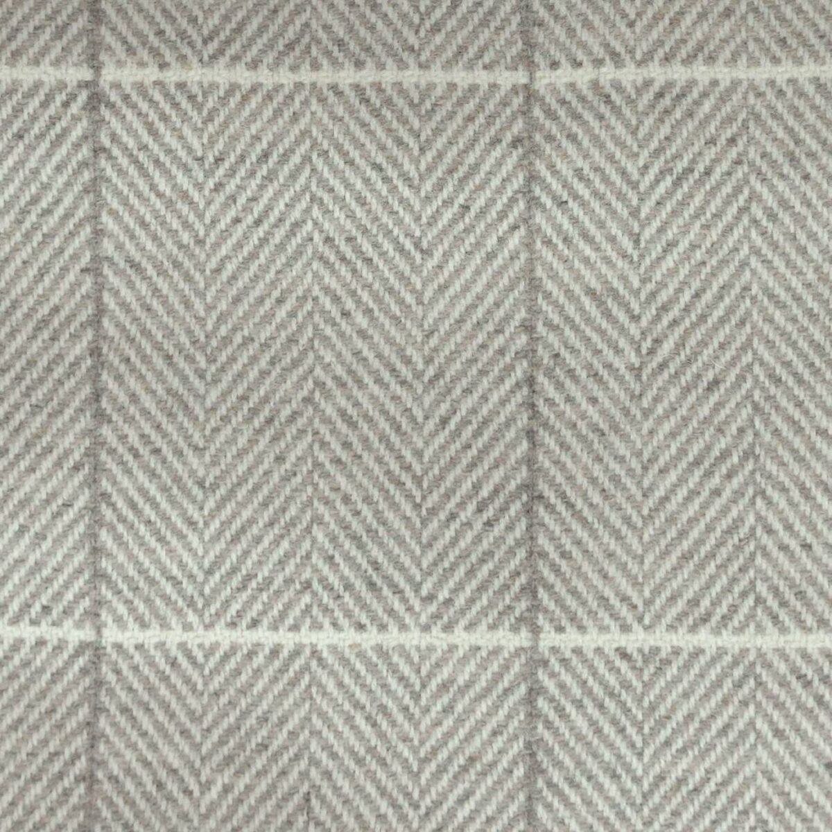 Windowpane Fabric - Oatgrass by neutral checked woolen fabric from Windsor & York