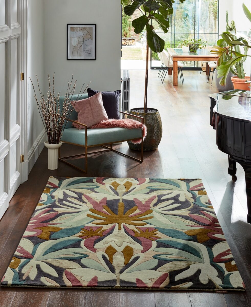 Harlequin Melora Rug Positano / Succulent / Gold (Select Size) from