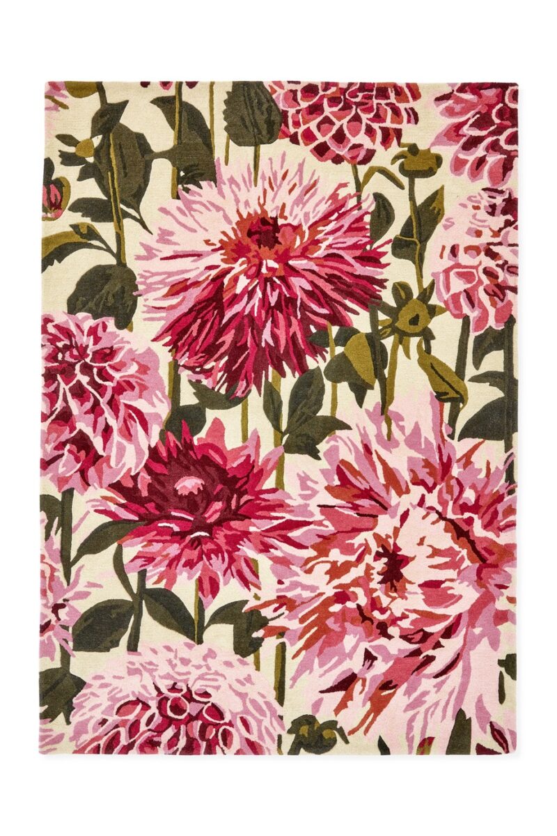 Harlequin Dahlia Rug Fuchsia / Palm (Select Size) from