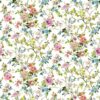 pink botanical cotton fabric from Designers Guild