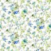 blue botanical cotton fabric from Designers Guild