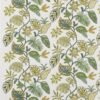 green botanical embroideried fabric from Designers Guild