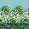 green botanical linen fabric from Designers Guild