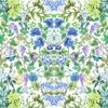 blue botanical linen fabric from Designers Guild