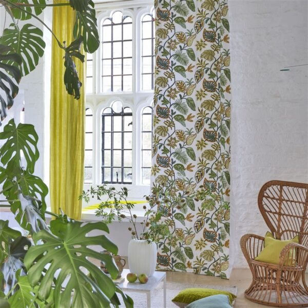 Foglia Decorativa Fabric - Moss by Foglia Decorativa Fabric - Moss from