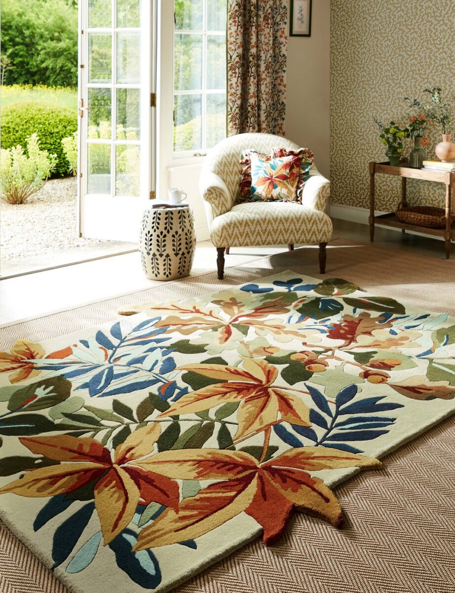 Sanderson Robins Wood Rug Russet Brown (Select Size) from