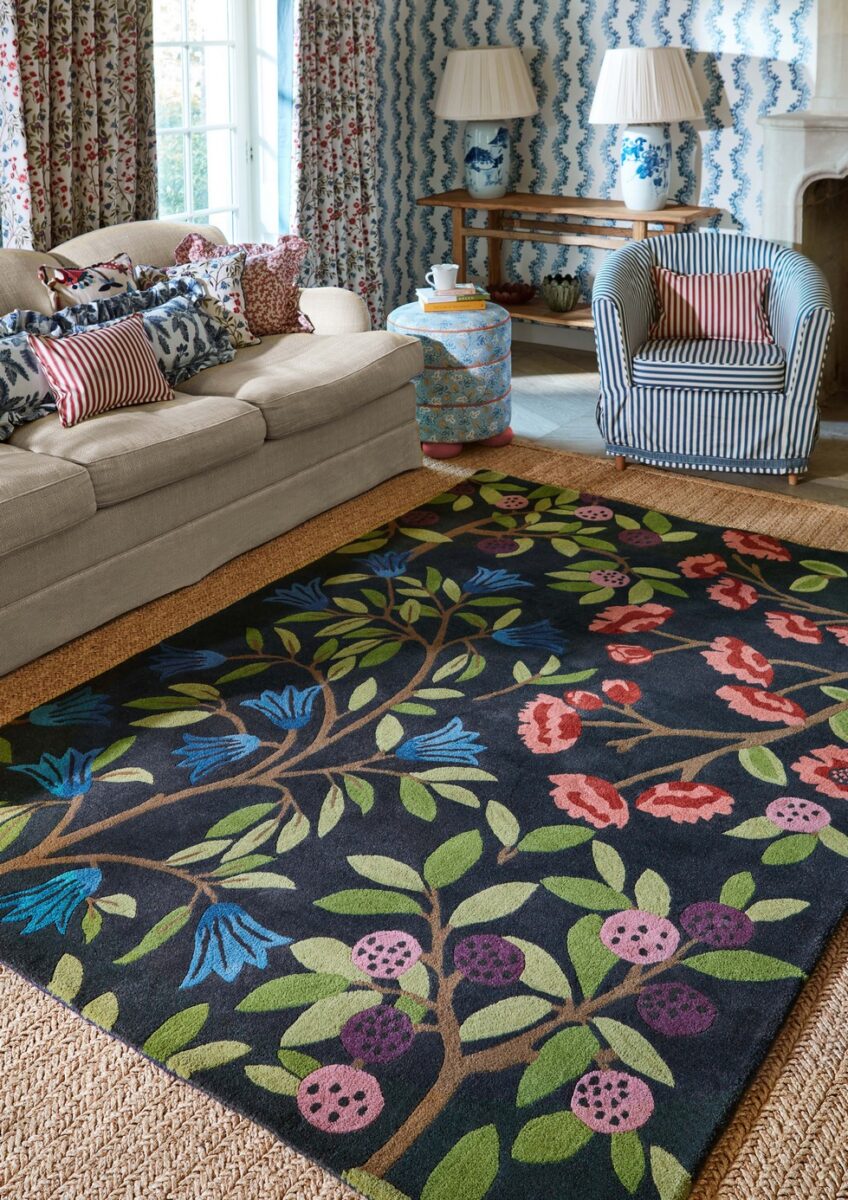 Sanderson Foraging Rug Indigo (Select Size) from