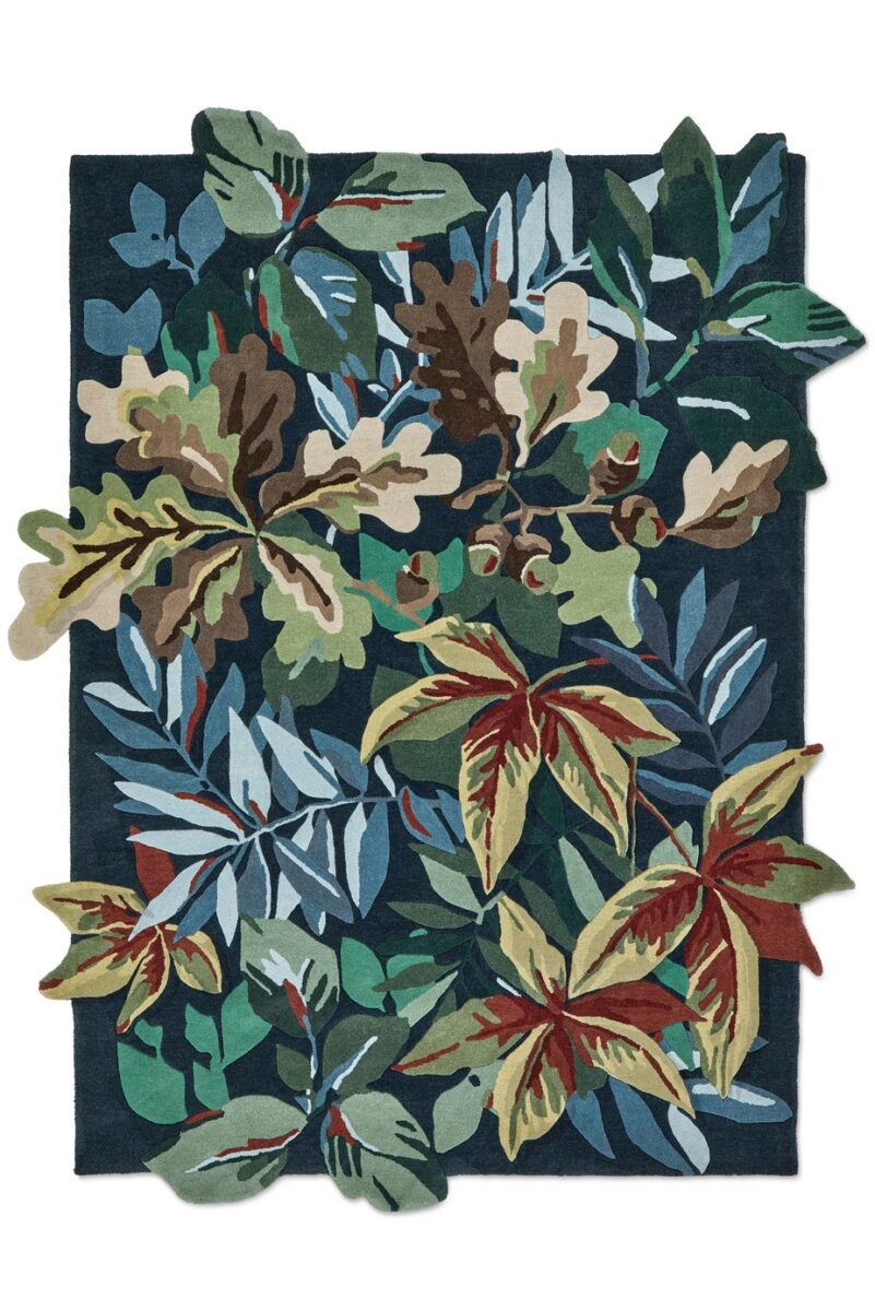 Sanderson Robins Wood Rug Forest Green (Select Size) from