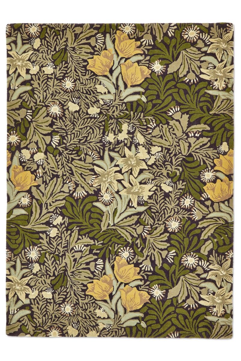 William Morris & Co Bower Rug Twining Vine Green (Select Size) from