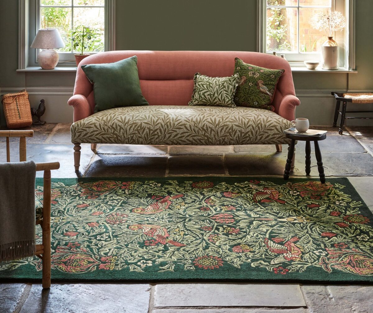 William Morris & Co Bird Rug Tump Green (Select Size) by William Morris & Co Bird Rug Tump Green (Select Size) from