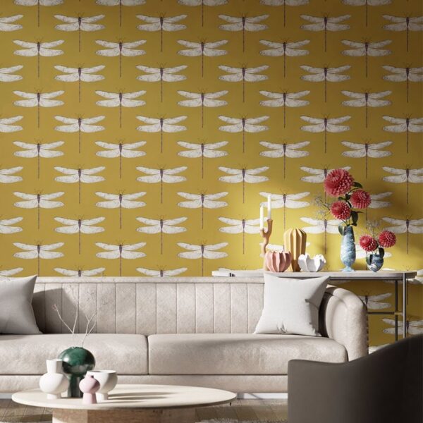 Outlet Demoiselle Wallpaper - Ochre / Grape 111244 Batch AX by Outlet Demoiselle Wallpaper - Ochre / Grape 111244 Batch AX from