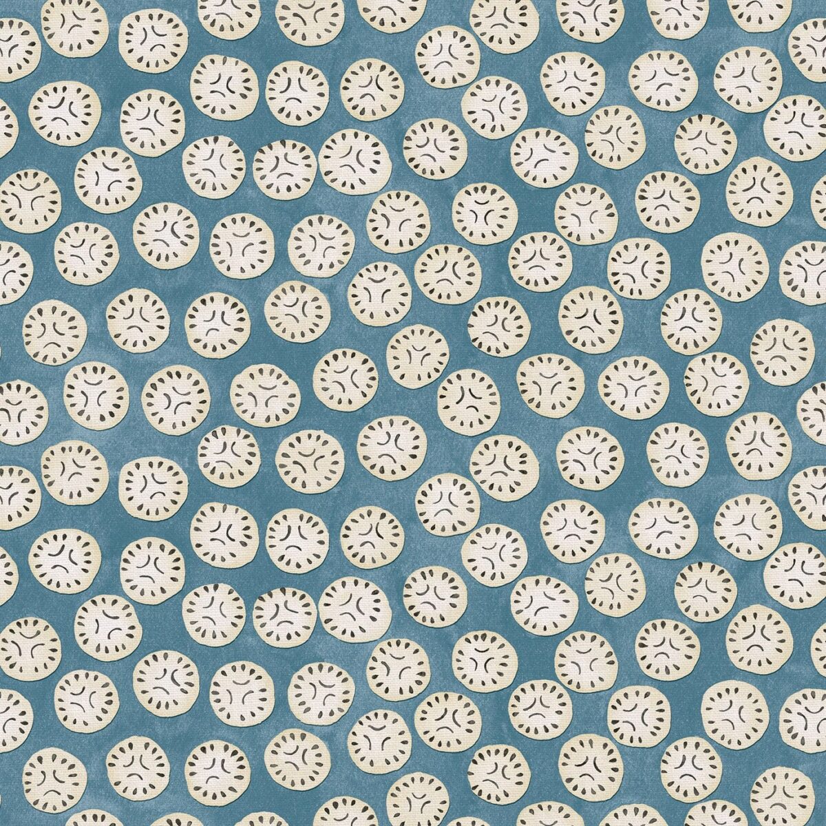 Chitgar Fabric – Denim by blue spotted linen fabric from Linwood Fabrics