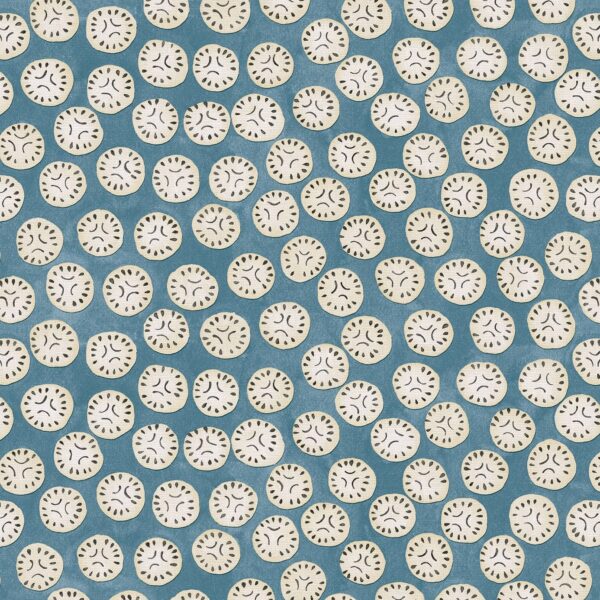 Chitgar Fabric – Denim by blue spotted linen fabric from Linwood Fabrics