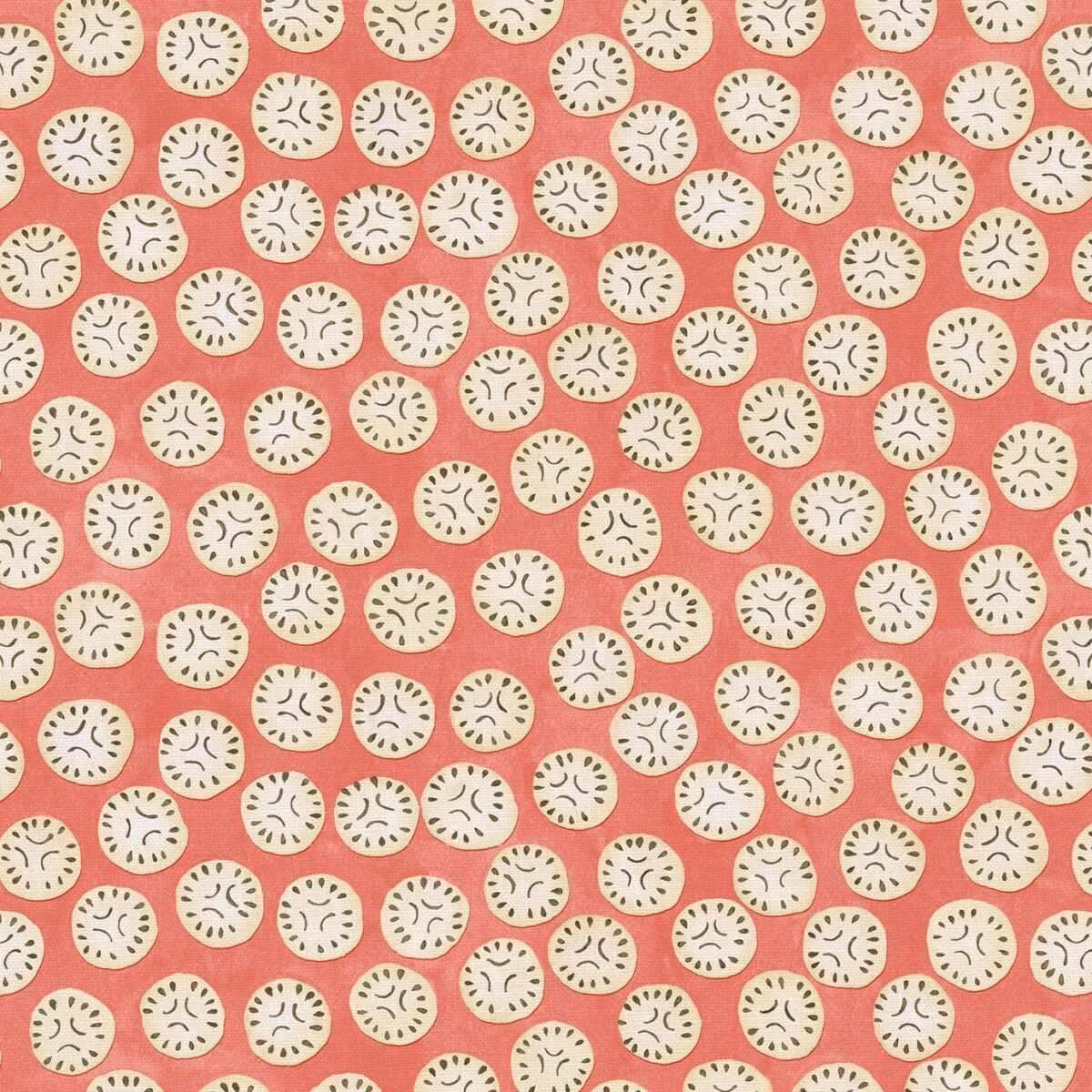 pink spotted linen fabric from Linwood Fabrics