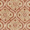 red traditional linen fabric from Linwood Fabrics