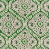 green traditional linen fabric from Linwood Fabrics