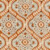 orange traditional linen fabric from Linwood Fabrics
