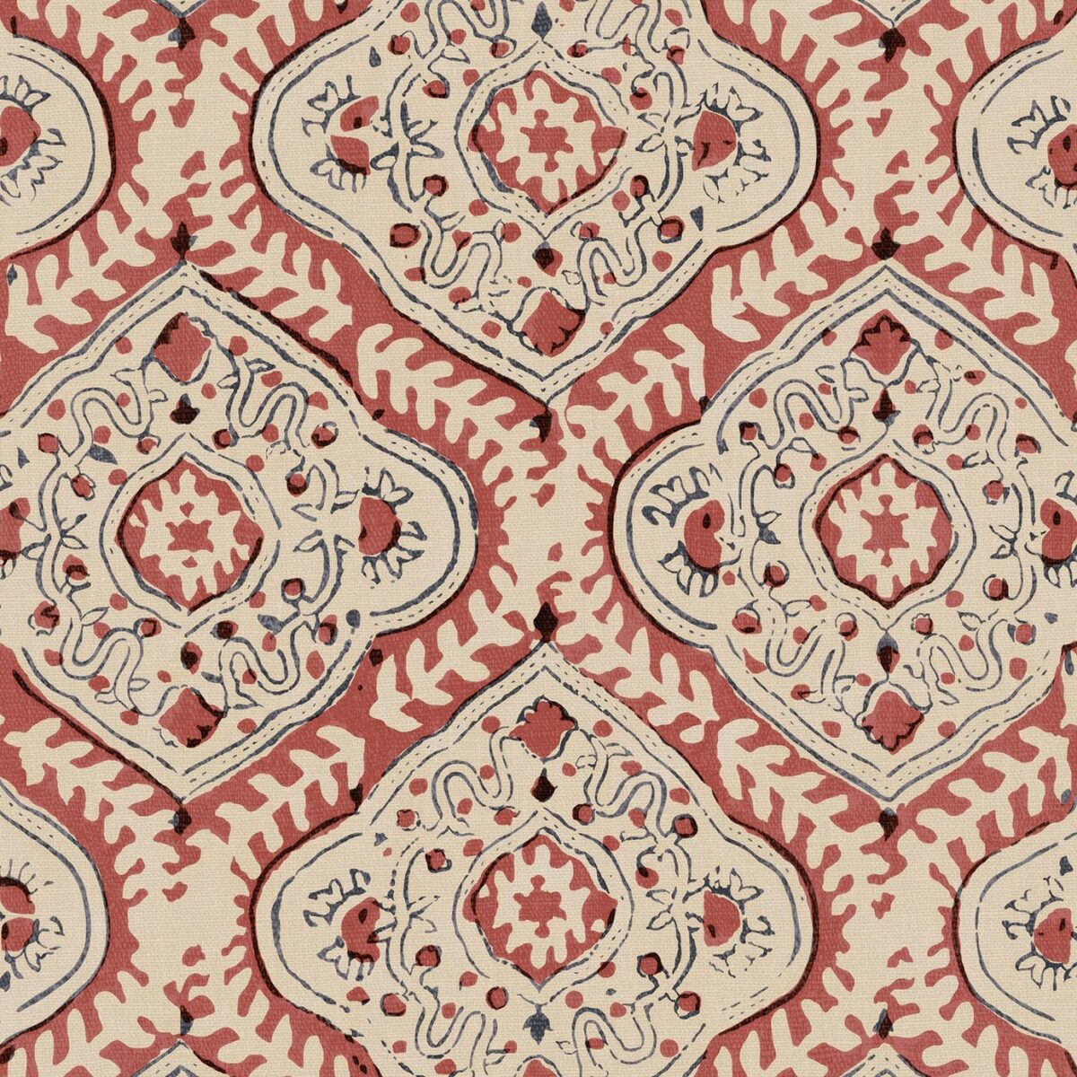pink traditional linen fabric from Linwood Fabrics