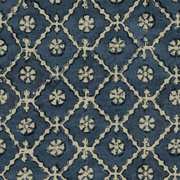 Khiva Fabric – Dark Indigo swatch