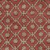 red geometric linen fabric from Linwood Fabrics