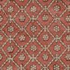 red geometric linen fabric from Linwood Fabrics